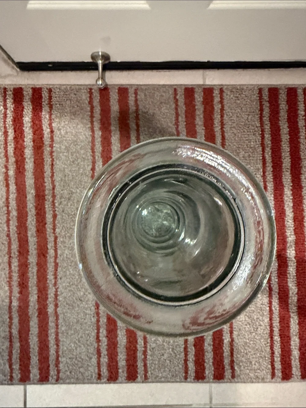 Hand-Blown Pale Green Glass Floor Vase - Made in Italy